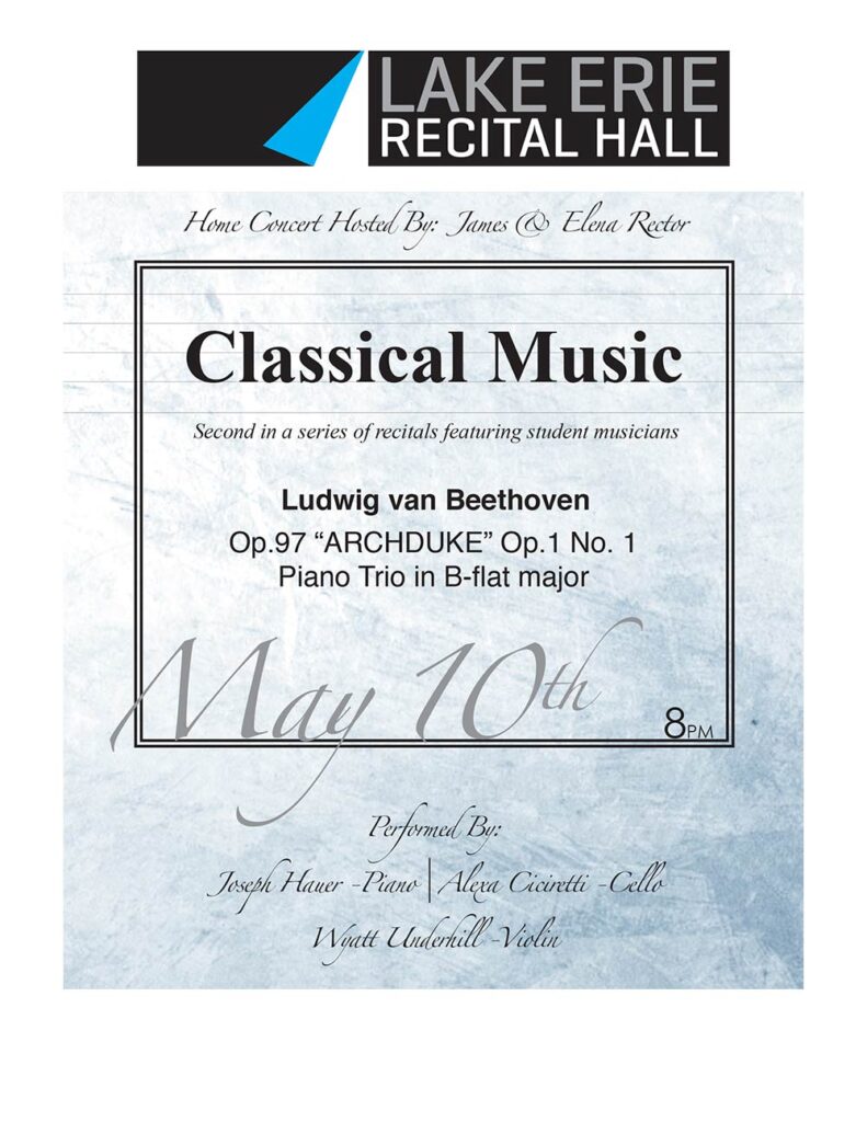 May 10, 2012 Lake Erie Recital Hall Program
