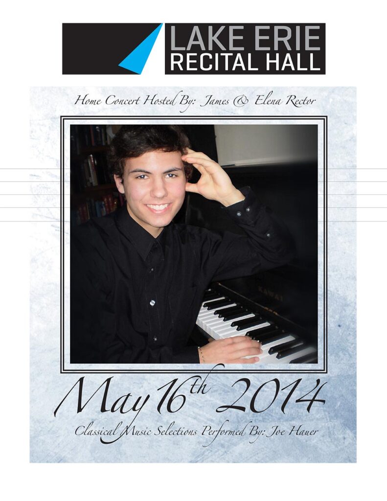 May 16, 2014 Lake Erie Recital Hall Program