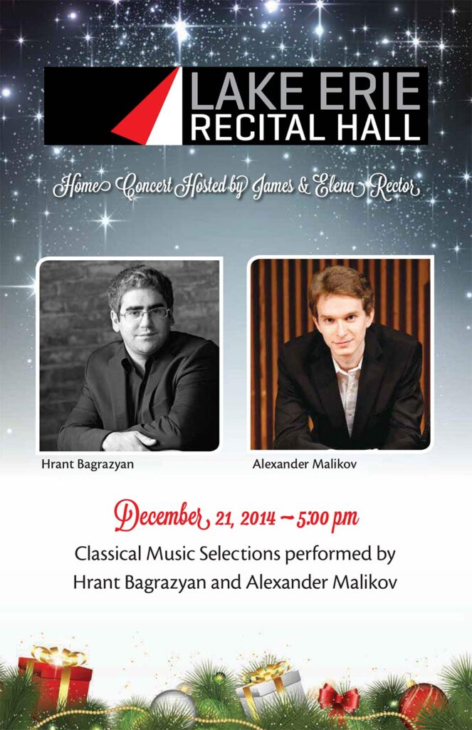 December 21, 2014 Lake Erie Recital Hall Program