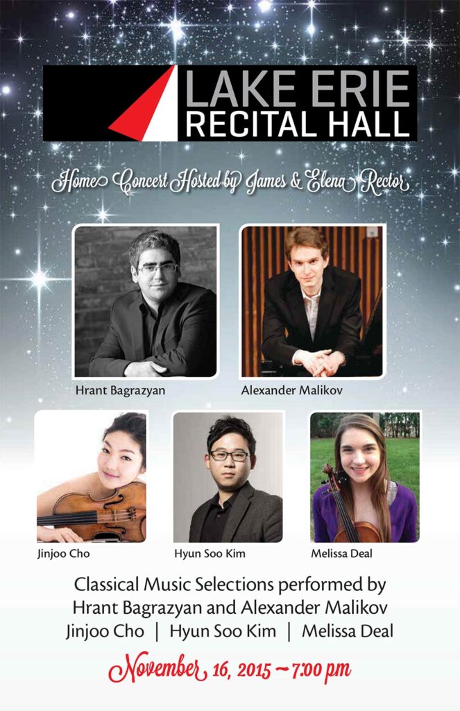 November 16, 2015 Lake Erie Recital Hall Program